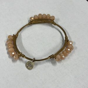 Bourbon and Bowties bracelet/ peach color stones